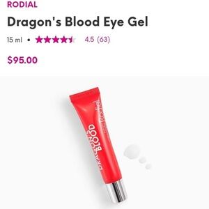 Rodial Dragon's Blood Eye Gel Cream Hydrate & Tone Eye cream NEW! MSRP $99